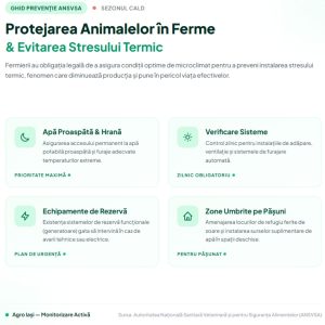 Protejarea animalelor în sezonul cald ghid infografic ANSVSA