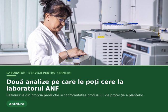 Ghid vizual privind serviciile de analize ANF disponibile la cerere pentru producătorii agricoli.